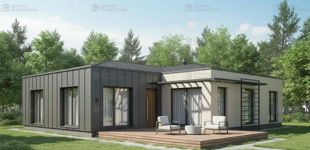 Проект Одноэтажный дом 11 на 19, 147 м2