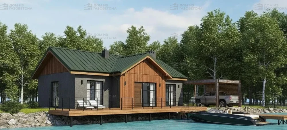 Проект Одноэтажный дом 16 на 9, 97 м2