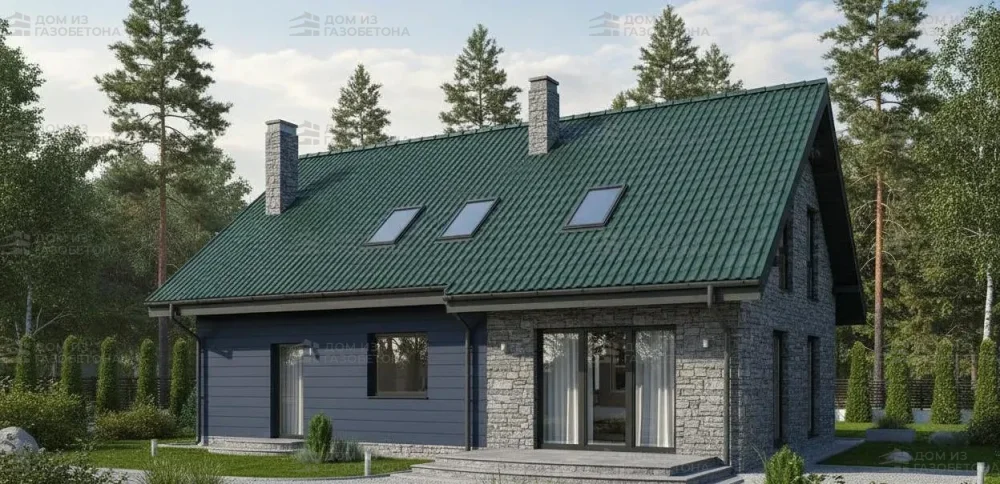 Проект Двухэтажный дом 13 на 9, 134 м2