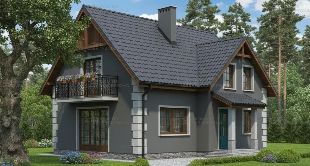 Проект Двухэтажный дом 10 на 11, 142 м2