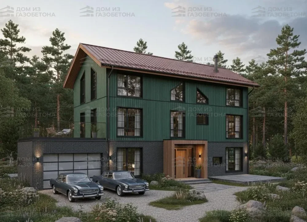 Проект Двухэтажный дом 12 на 12, 91 м2