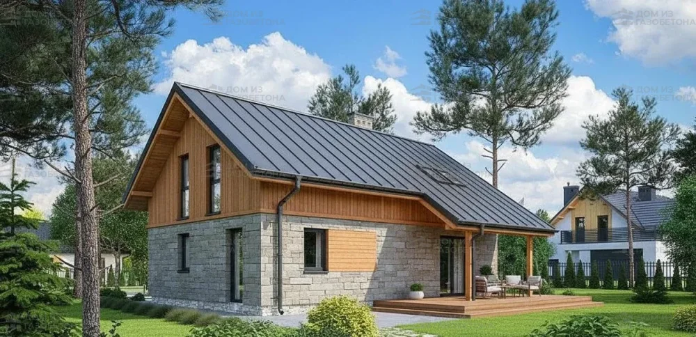 Проект Двухэтажный дом 11 на 8, 120 м2