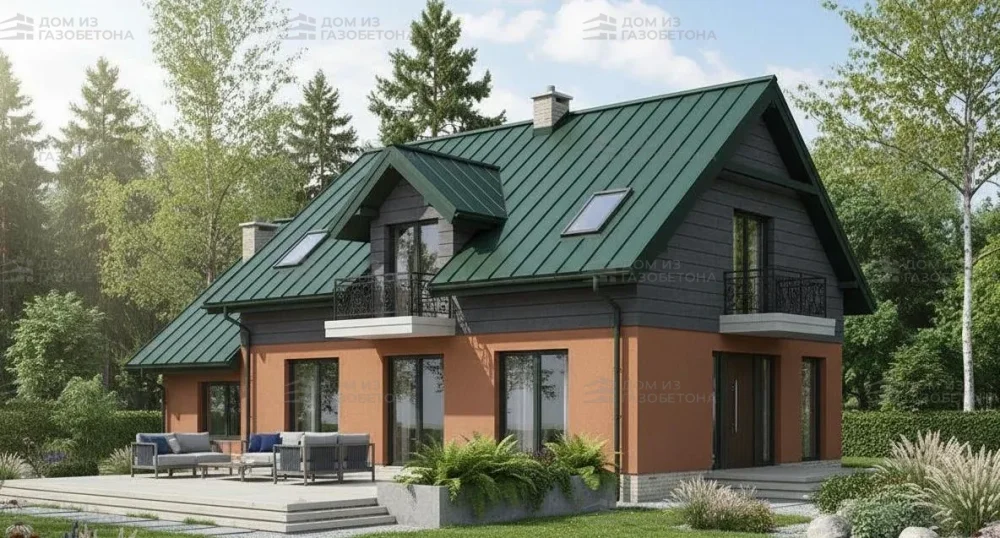 Проект Двухэтажный дом 15 на 10, 175 м2