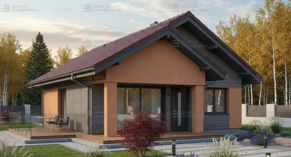 Проект Одноэтажный дом 9 на 10, 69 м2